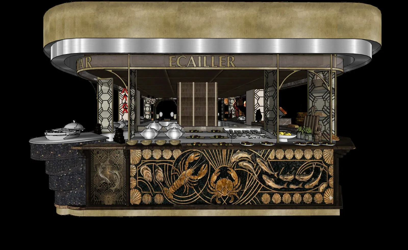 Modélisation 3D du banquet de l’écailler